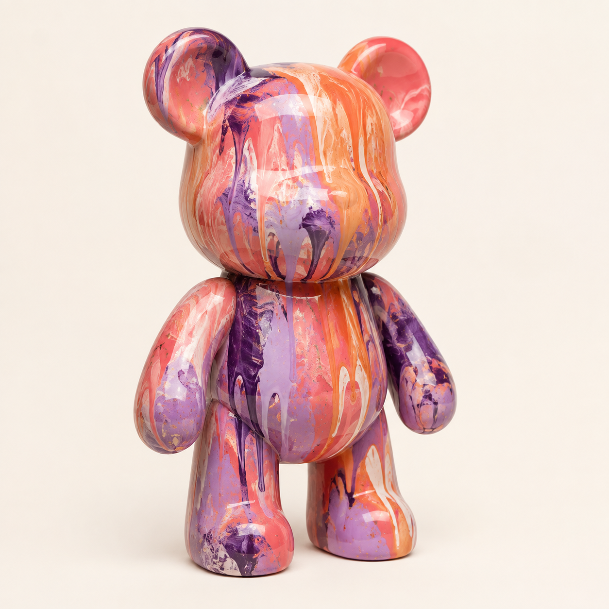 Art bear in de kleurstijl Soft marble